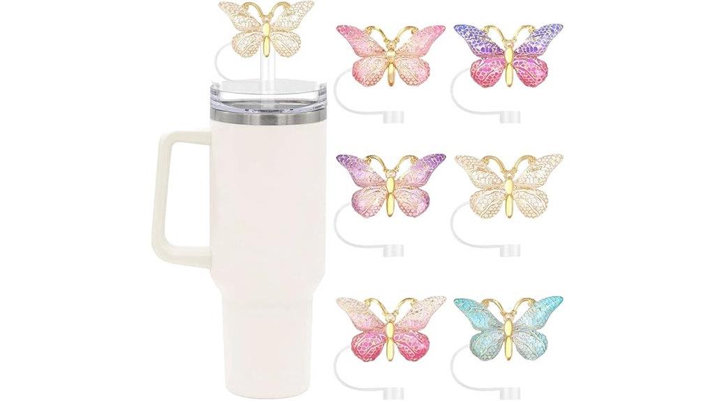 six butterfly cup covers