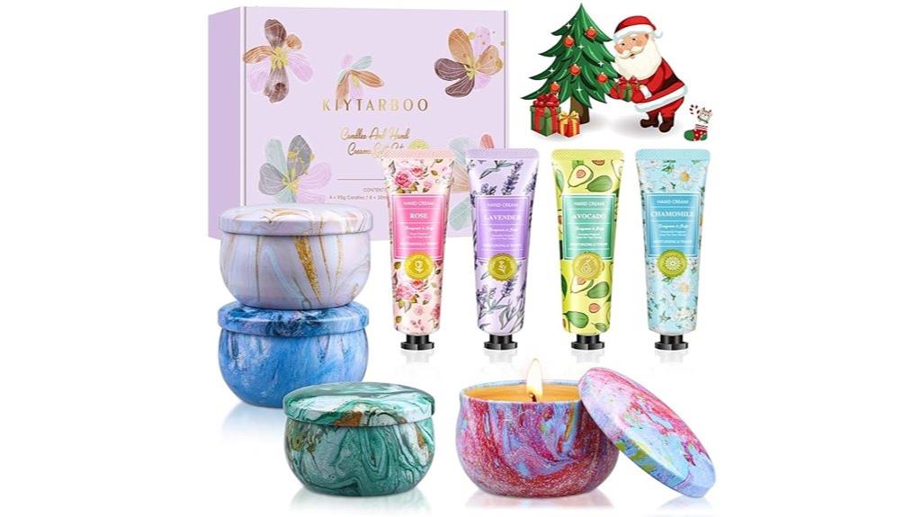 spa candle and lotion set