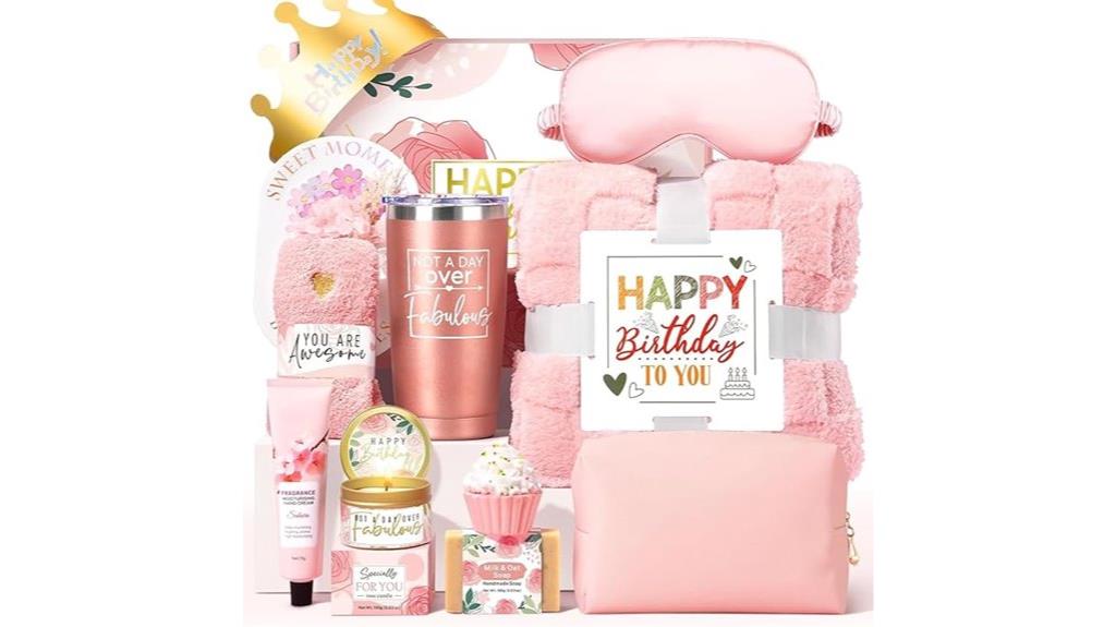 spa themed birthday gift basket