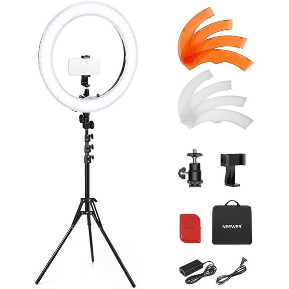 NEEWER 55W Ring Light Kit with Tripod and Phone Holder