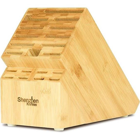 Shenzhen 20-Slot Bamboo Knife Block for Kitchen