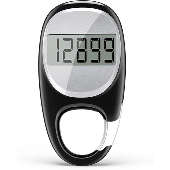 Simple Pedometer with Carabiner and 3D Step Counter