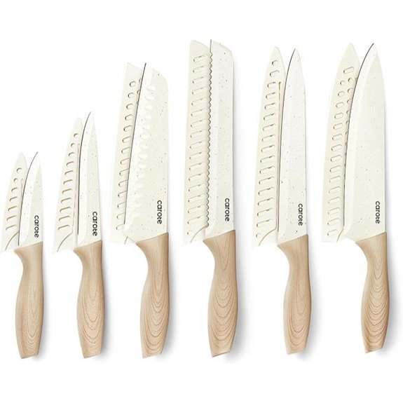 CAROTE 12-Piece Ceramic Nonstick Knife Set