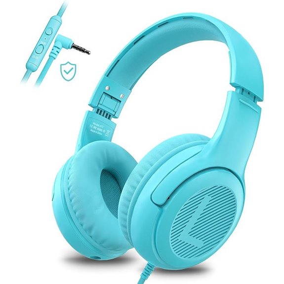 Toddler Wired Headphones with Volume Limit and Foldable Design