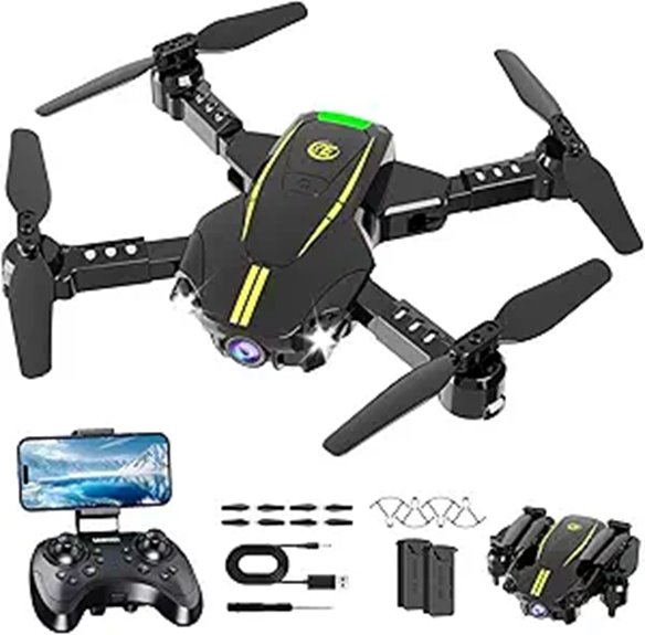 Kids' 1080P HD Foldable Camera Drone with 2 Batteries