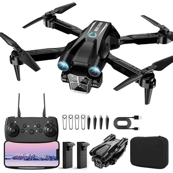 Mini HD Drone with Camera 2 Batteries Carrying Case