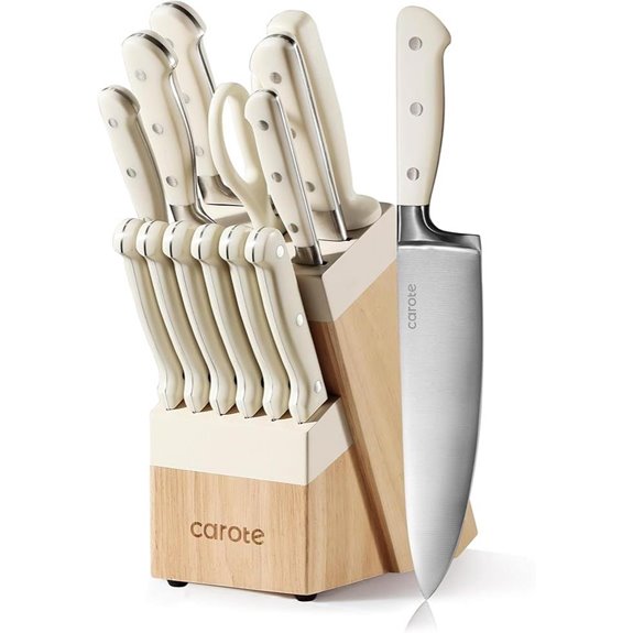 CAROTE 14-Piece Knife Set with Block