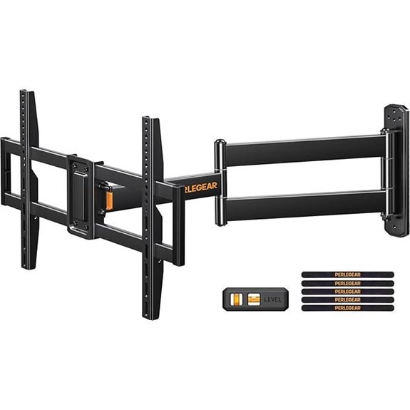 Perlegear Corner TV Wall Mount 75-Inch Full Motion
