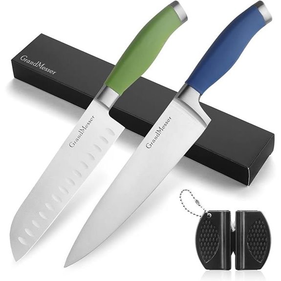 Kitchen Knife Set: 8-inch Chef & 7-inch Santoku