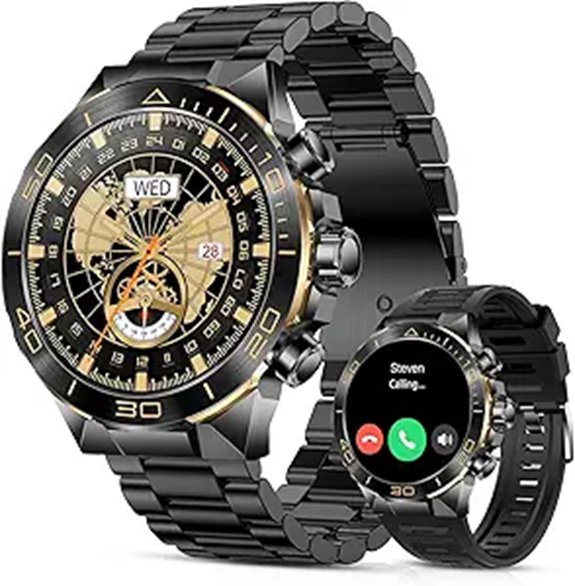Luxury Men's Smartwatch with Heart Rate and Sleep Monitoring