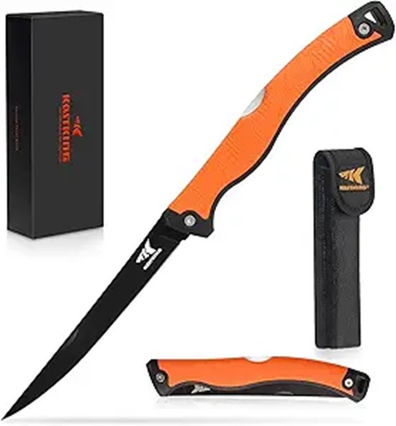 KastKing Folding Fillet/Outdoor Knife with Sheath