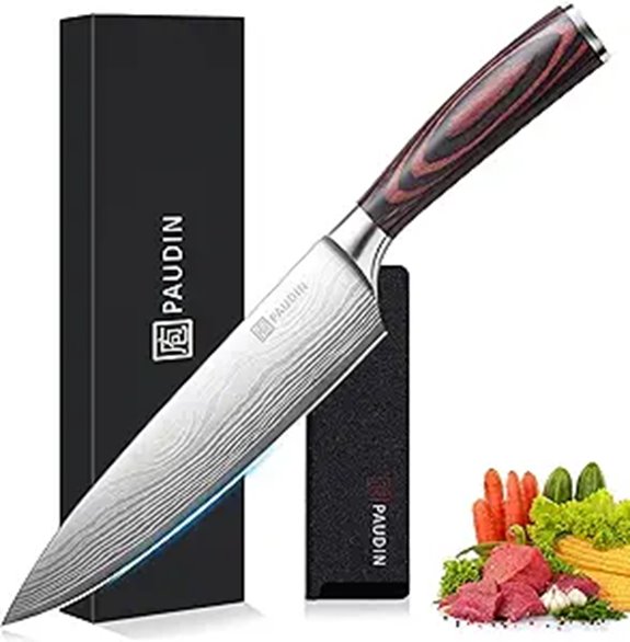 PAUDIN 8 Inch High Carbon Stainless Steel Chef Knife
