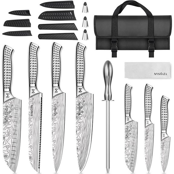 MOSFiATA 12-Piece Japanese Stainless Steel Kitchen Knife Set