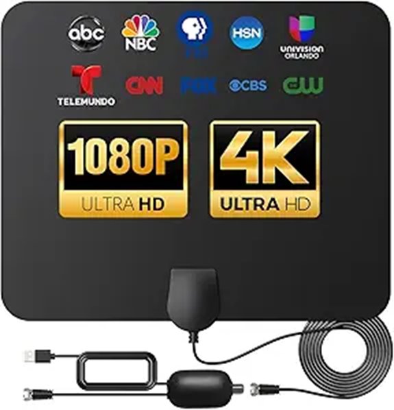 Indoor TV Antenna 900 Miles 4K 1080p Signal Amplifier