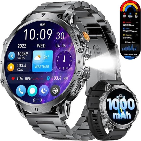 military style men s smartwatch