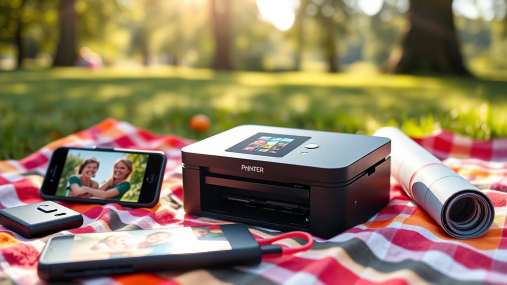 portable printing device features