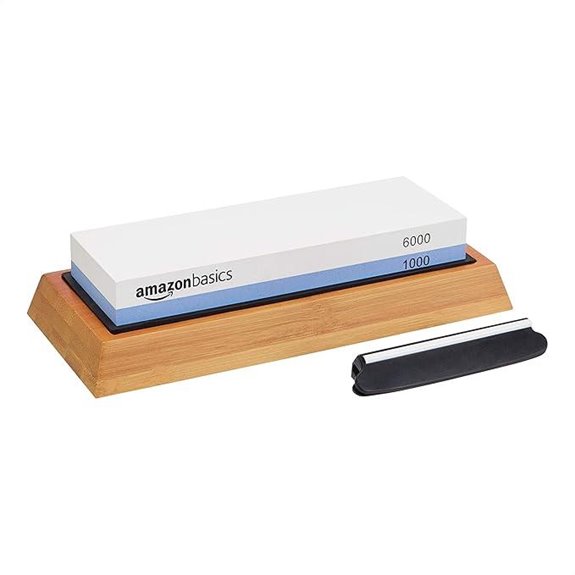 Amazon Basics Whetstone Knife Sharpening Stone (1000/6000 Grit)