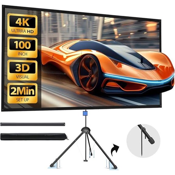 Projector Screen with Stand 100