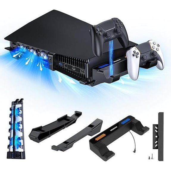 NexiGo PS5 Stand with Charging & Cooling Fan