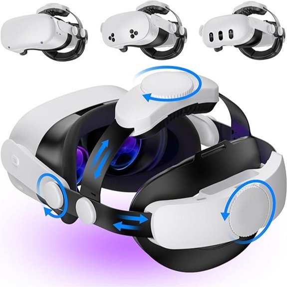 Kawaye VR Head Strap for Quest 2/3 with Support Pads
