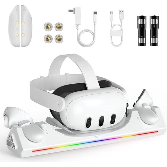 Meta Quest 3 Charging Dock with Rechargeable Batteries