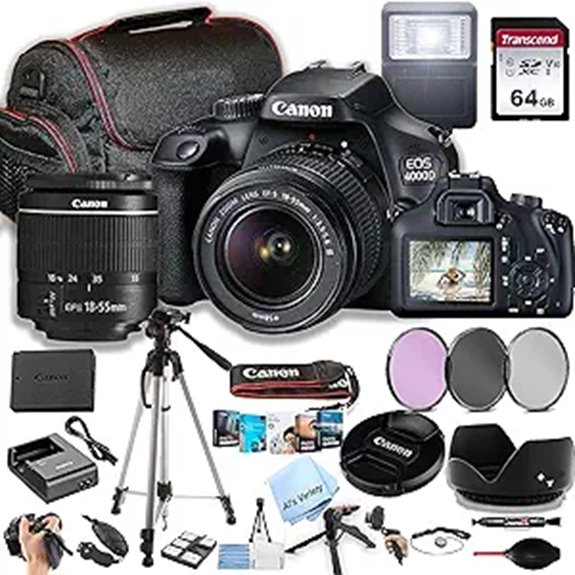 Canon EOS 4000D DSLR Camera Kit (Renewed)