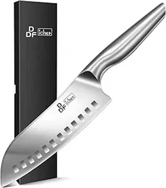DDF Santoku Kitchen Chef Knife with Ergonomic Handle