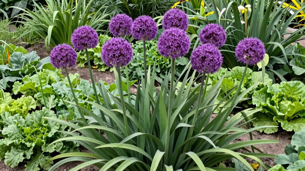 alliums repel garden pests
