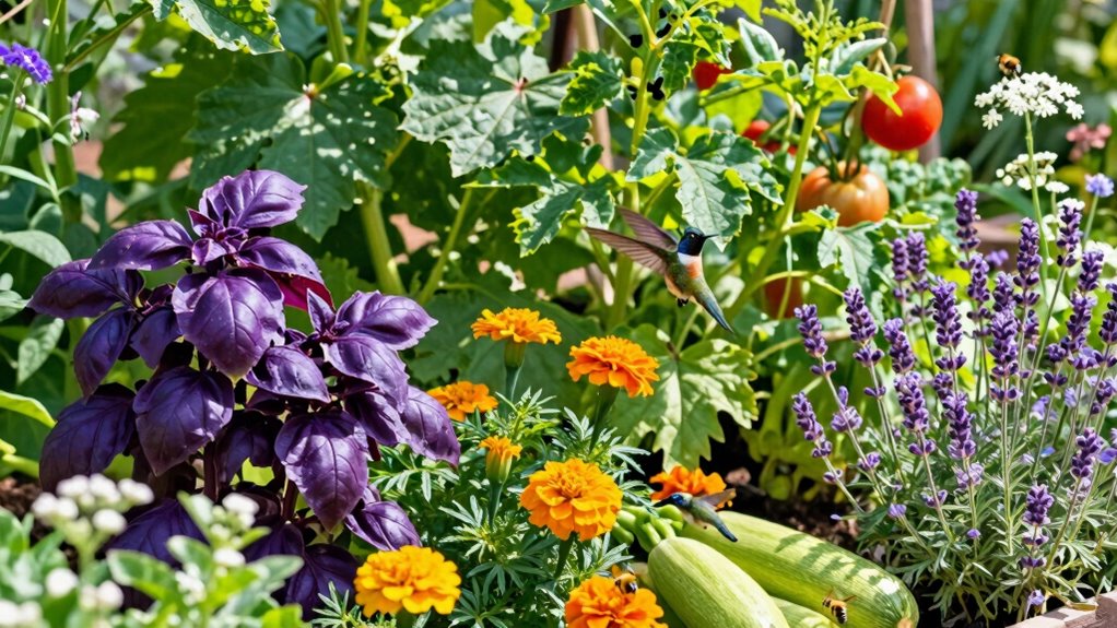 attract pollinators with herbs