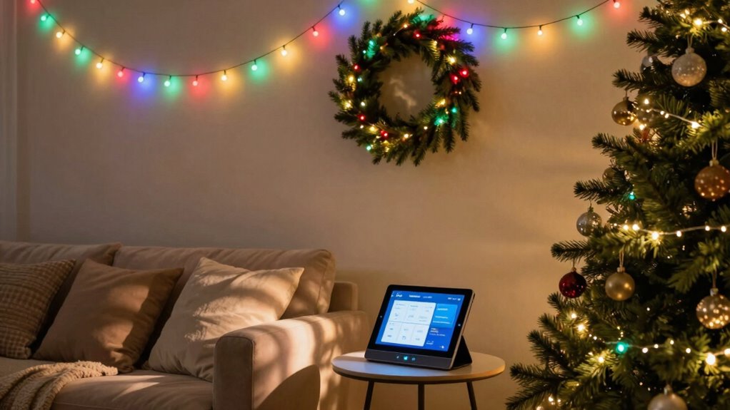 automated indoor holiday lighting