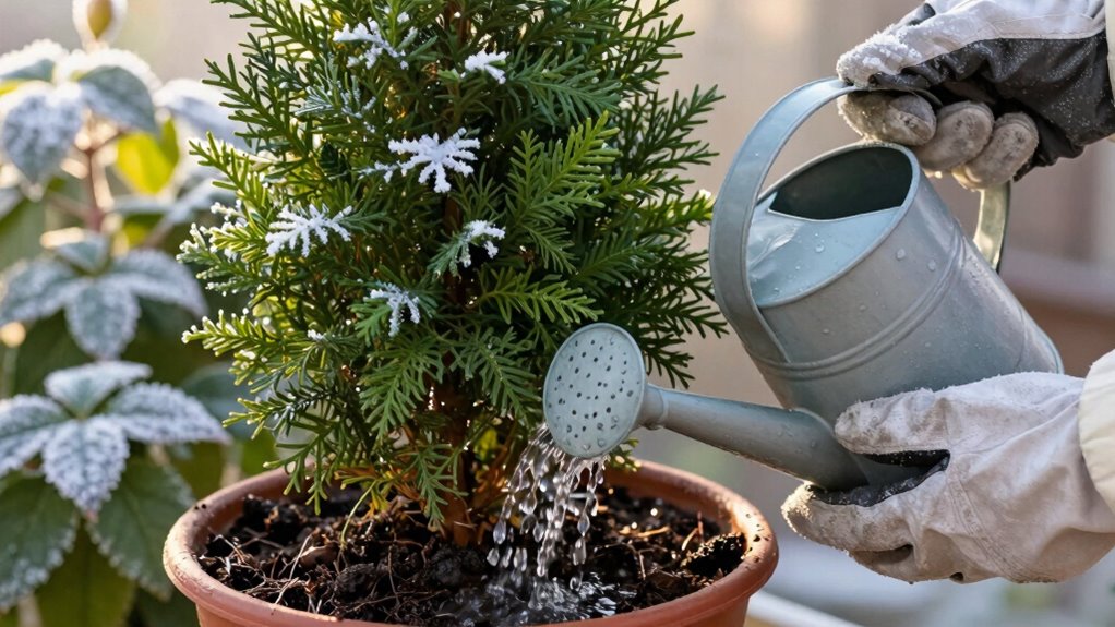 avoid overwatering during winter