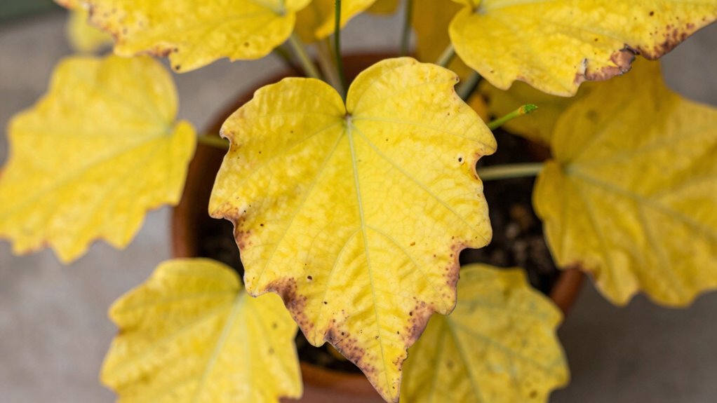 causes of yellowing leaves