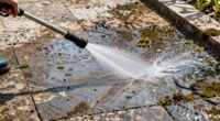 cleaning patios and paths