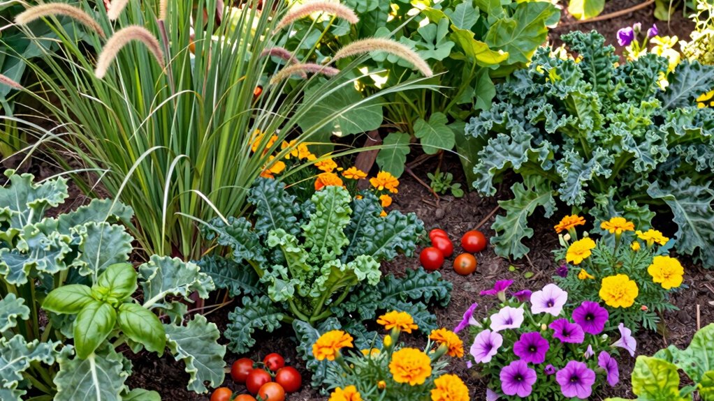 combining decorative and edible plants
