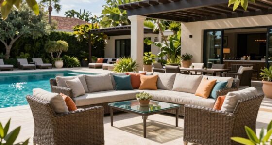 comfortable poolside seating