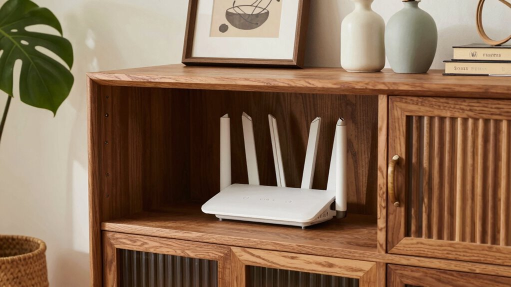 conceal router with decor