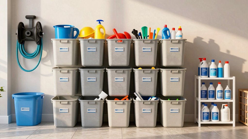 consistent pool area organization