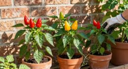 container grown patio peppers