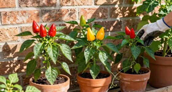 container grown patio peppers