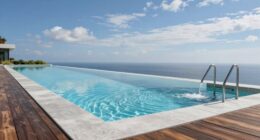contemporary infinity pool materials