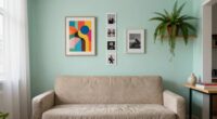 decorate wall behind sofa