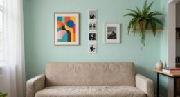 decorate wall behind sofa