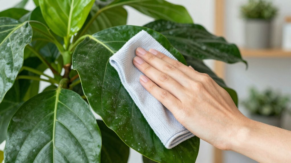 eco friendly plant leaf cleaning