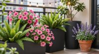 elegant balcony garden colors