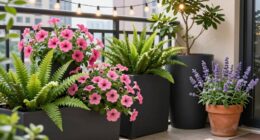 elegant balcony garden colors