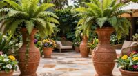 enhance patio with large planters