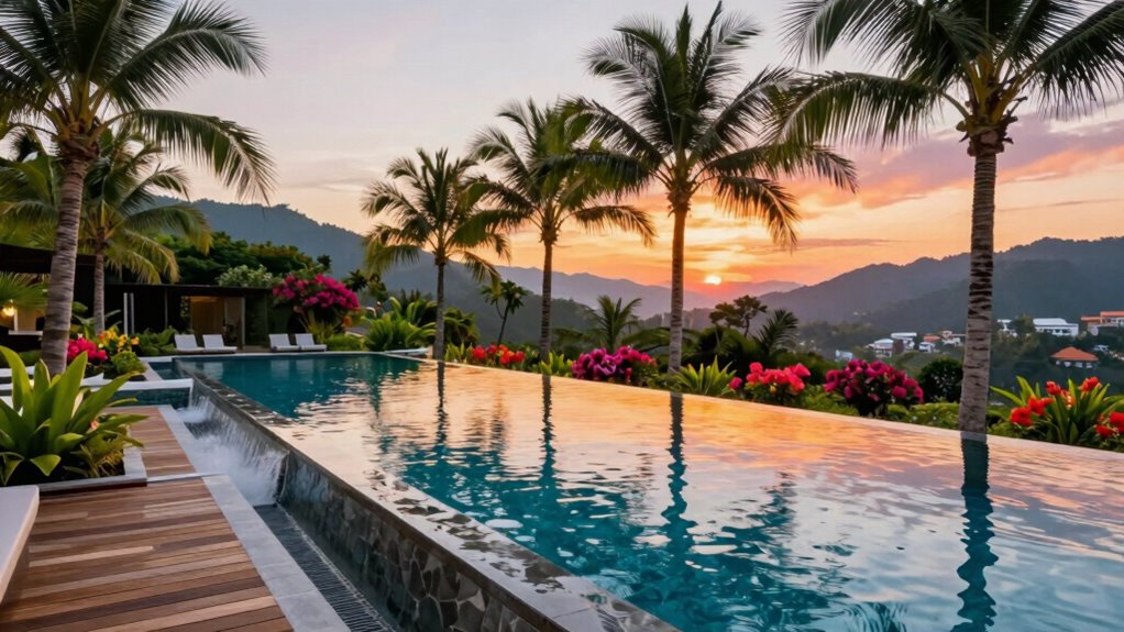 enhance pool with landscaping