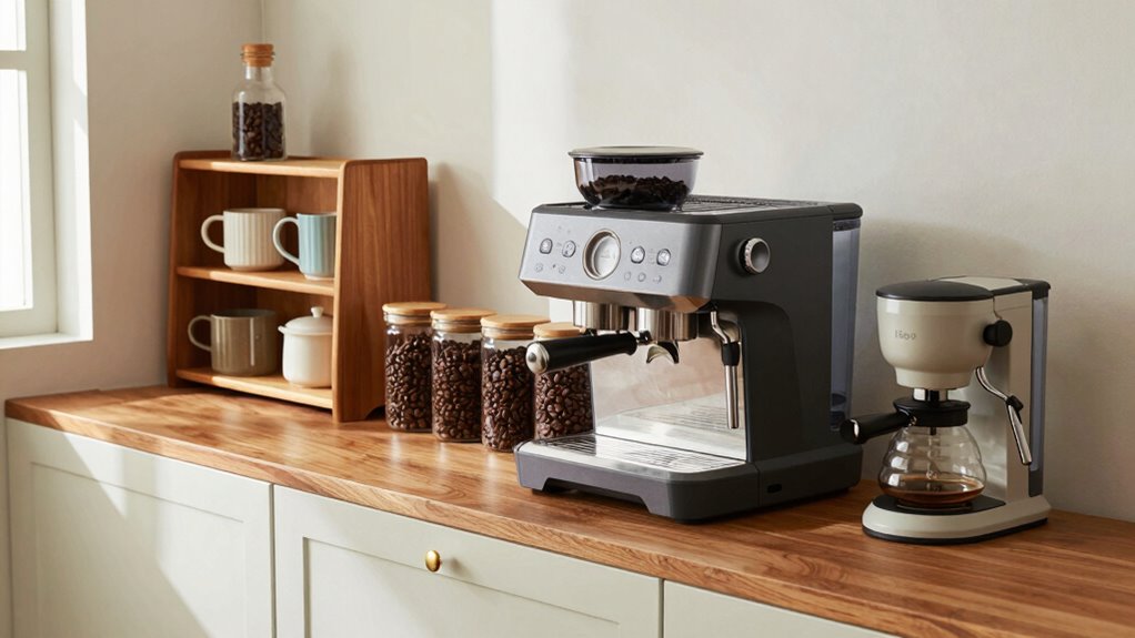 ergonomic organized coffee station