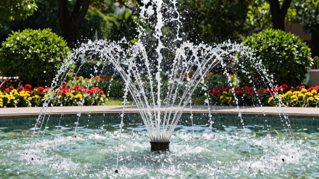 fountains create dynamic landscapes