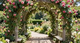 garden arbors outline pathways